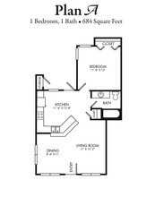 1BR- A 0815 floor plan